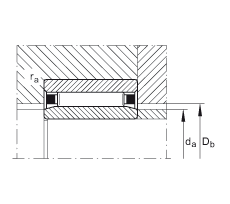 滾針軸承 NAO80X110X30, 無(wú)擋邊