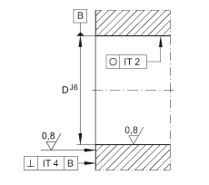 角接觸球軸承單元 ZKLFA1263-2RS, 雙向，螺釘安裝，兩側(cè)唇密封，帶平端的法蘭