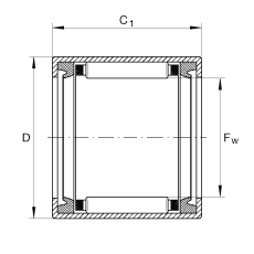 開(kāi)式?jīng)_壓外圈滾針軸承 SCE1012-PP, 雙側(cè)唇密封，根據(jù) ABMA 18.2 - 1982，英制
