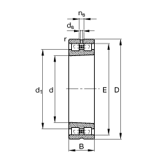 圓柱滾子軸承 NN3072-AS-K-M-SP, 根據(jù) DIN 5412-4 標(biāo)準(zhǔn)的主要尺寸, 非定位軸承, 雙列，帶錐孔，錐度 1:12 ，可分離, 帶保持架，減小的徑向內(nèi)部游隙，限制公差