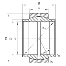 關(guān)節(jié)軸承 GE200-LO, 根據(jù) DIN ISO 12 240-1 標(biāo)準，需維護