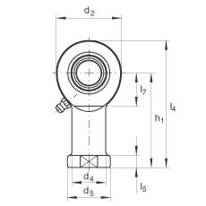 桿端軸承 GIL30-DO, 根據(jù) DIN ISO 12 240-4 標(biāo)準(zhǔn)，帶左旋內(nèi)螺紋，需維護(hù)