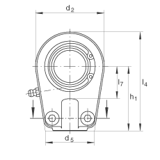 液壓桿端軸承 GIHRK20-DO, 根據(jù) DIN ISO 12 240-4 標(biāo)準(zhǔn)，帶右旋螺紋夾緊裝置，需維護(hù)