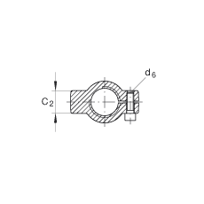 液壓桿端軸承 GIHNRK160-LO, 根據(jù) DIN ISO 12 240-4 標(biāo)準(zhǔn)，帶右旋螺紋夾緊裝置，需維護(hù)