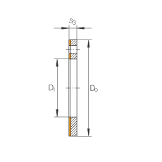 推力墊圈 EGW62-E40, 推力墊圈，免維護，帶鋼襯