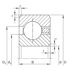 薄截面軸承 CSCA030, 深溝球軸承，類型C，運(yùn)行溫度 -54°C 到 +120°C