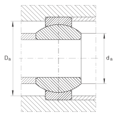 關(guān)節(jié)軸承 GE6-FO, 根據(jù) DIN ISO 12 240-1 標(biāo)準(zhǔn)，需維護(hù)
