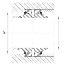 關(guān)節(jié)軸承 GE60-HO-2RS, 根據(jù) DIN ISO 12 240-1 標準, 需維護，兩側(cè)唇密封