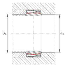 大的關(guān)節(jié)軸承 GE400-DW, 根據(jù) DIN ISO 12 240-1 標(biāo)準(zhǔn)，免維護(hù)