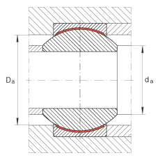 關(guān)節(jié)軸承 GE18-PW, 根據(jù) DIN ISO 12 240-1 標(biāo)準(zhǔn)，尺寸系列 K，免維護(hù)