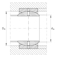 關(guān)節(jié)軸承 GE34-ZO, 根據(jù) DIN ISO 12 240-1 標(biāo)準(zhǔn)，英制尺寸，需維護(hù)